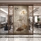 New Chinese Style Minimalistische Kunst Hotel Restaurant Eingang Dekoration Malerei Edelstahl Bildschirm Trennwand